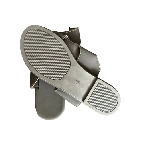 Women’s Black Slide Sandals with Tassel – Luxury Flat Slip-On Sandals, Elegant Casual Summer Shoes, Designer Style