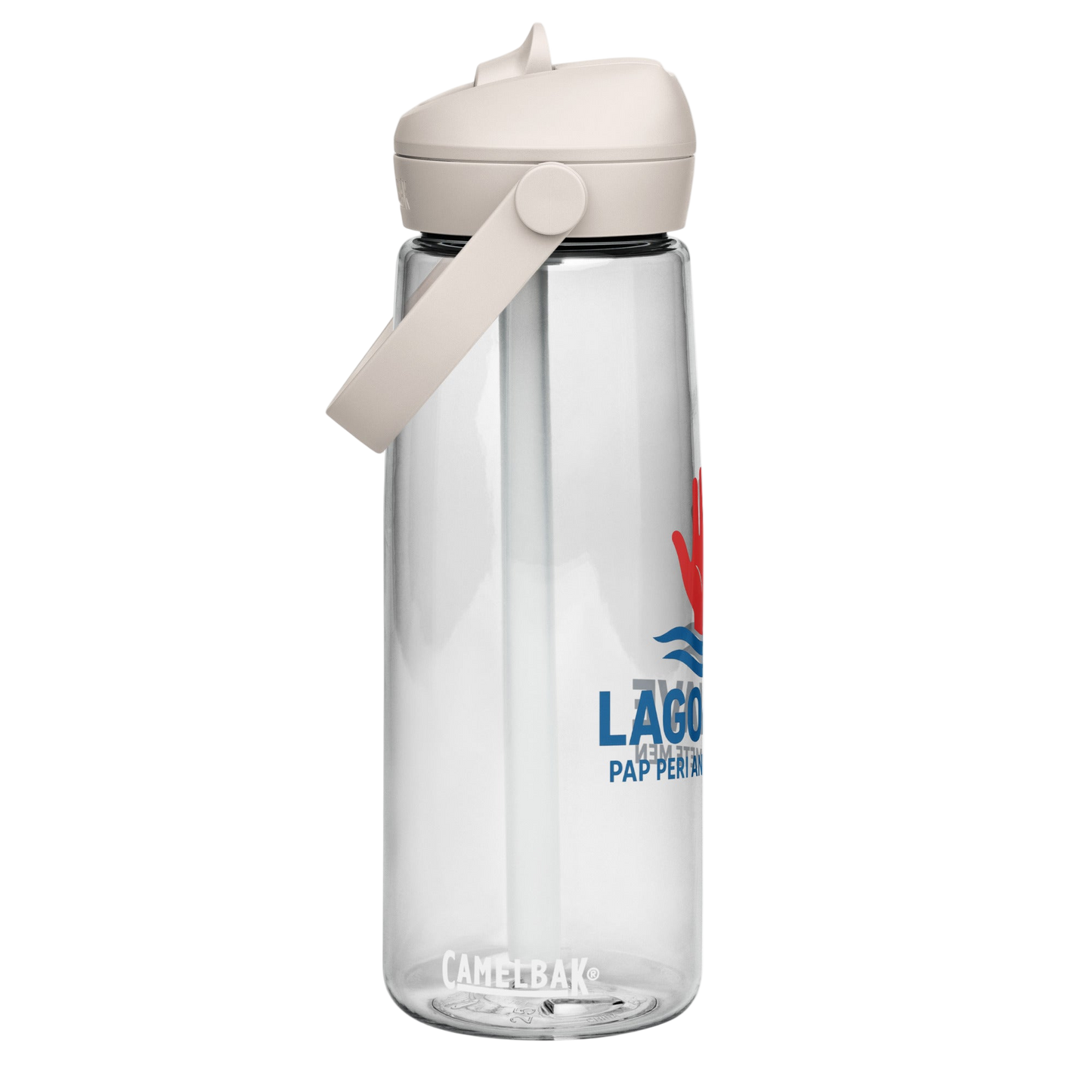 Flip straw water bottle