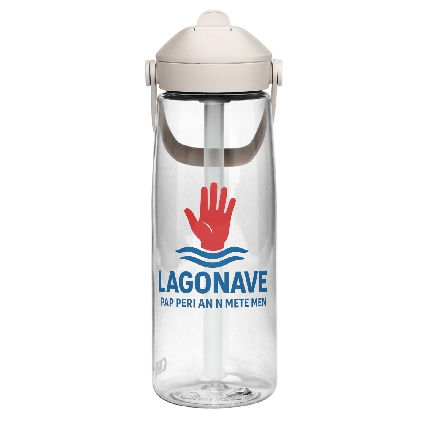 Flip straw water bottle